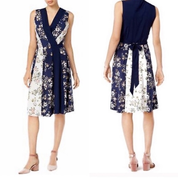 Maison Jules Dresses & Skirts - MAISON JULES Floral Wrap Sleeveless Dress
